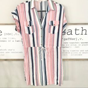 NWOT Stripped Shirt Dress